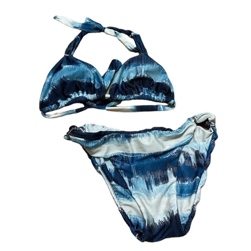 Lenny Niemeyer Blue and White Tie-Dye Bikini Set /Size Small - LKY x The Cove - Picture 3 of 9